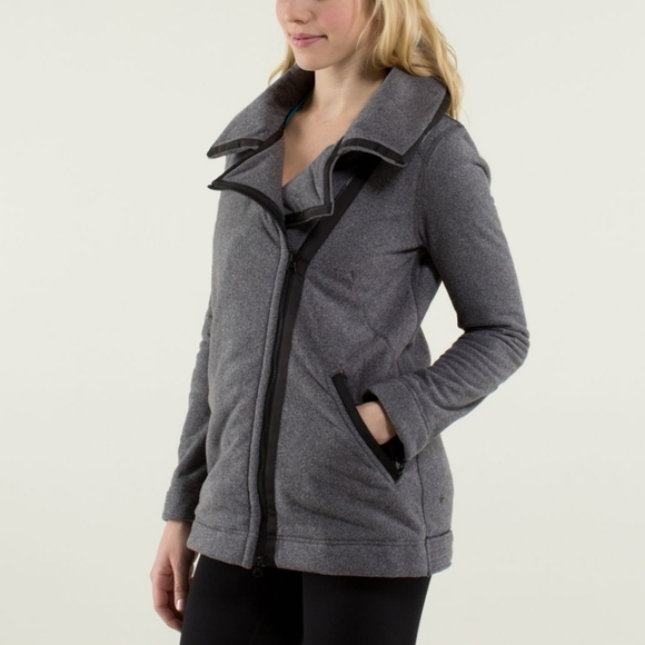 Lululemon Moto Jacket Ambient Gray Black - Picture 13 of 14